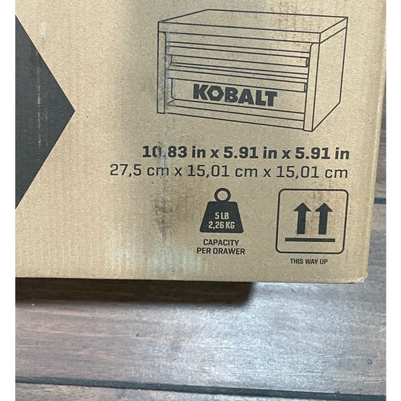 KOBALT Mini 10.83-in Friction 2-Drawer White Steel Tool Box 25th anniversary - Picture 2 of 3